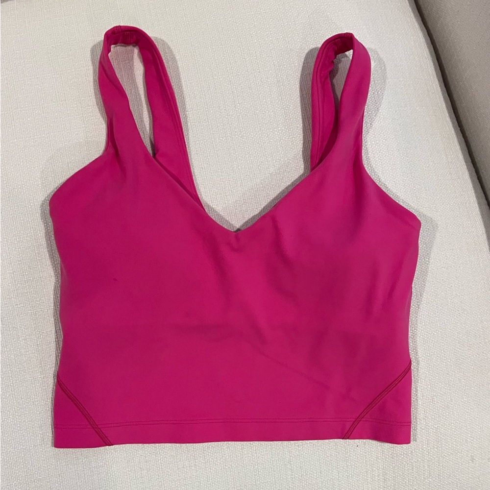 lululemon Align crop tank. Size 2. Hot pink.